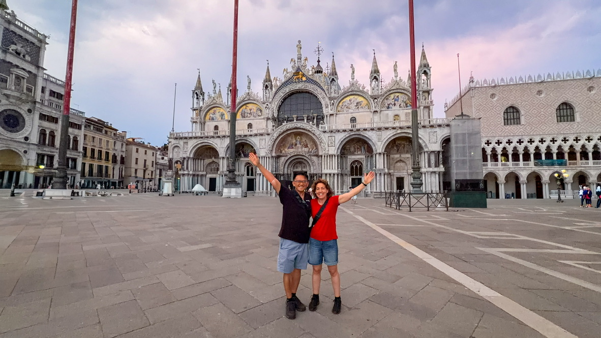 TOON and his wife in Piazza San Marco, Venice