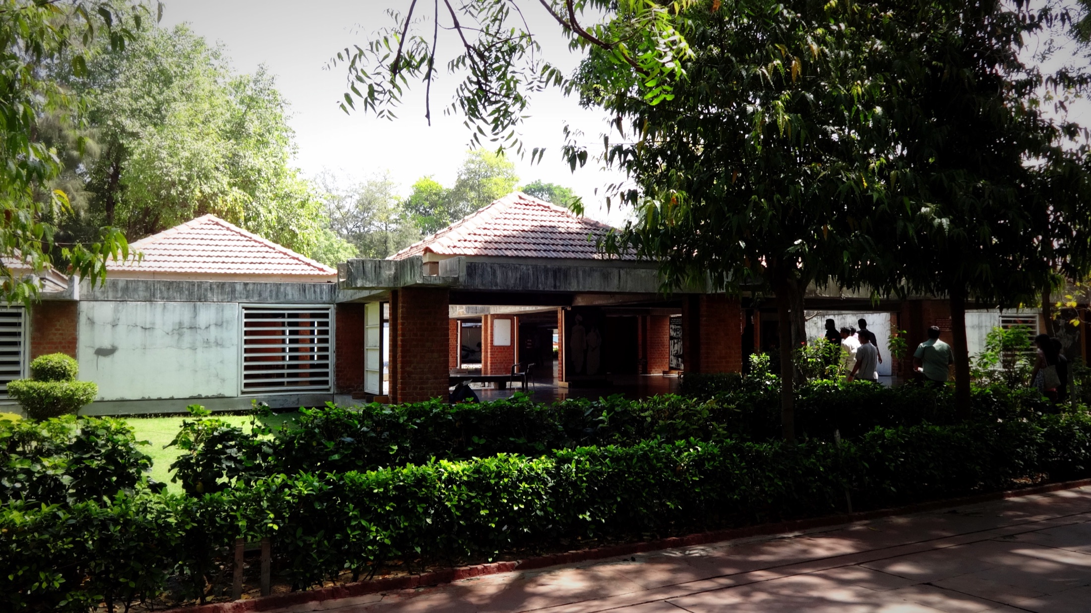 Gandhi Smarak Sangrahalaya museum designed by Charles Correa at Sabarmati Ashram